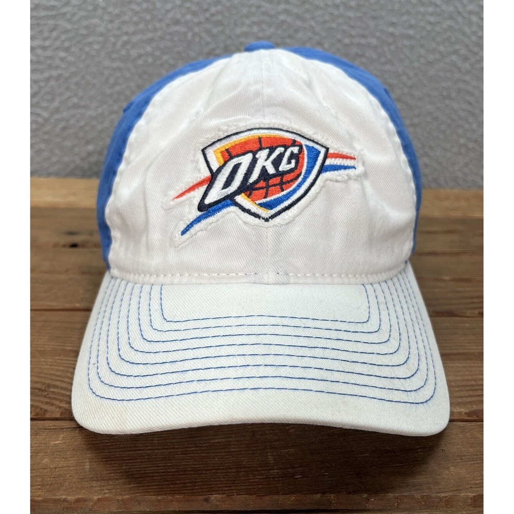 Oklahoma City Thunder‎ Hat Adult Large Extra Large Blue White Fitted Dad Cap NBA